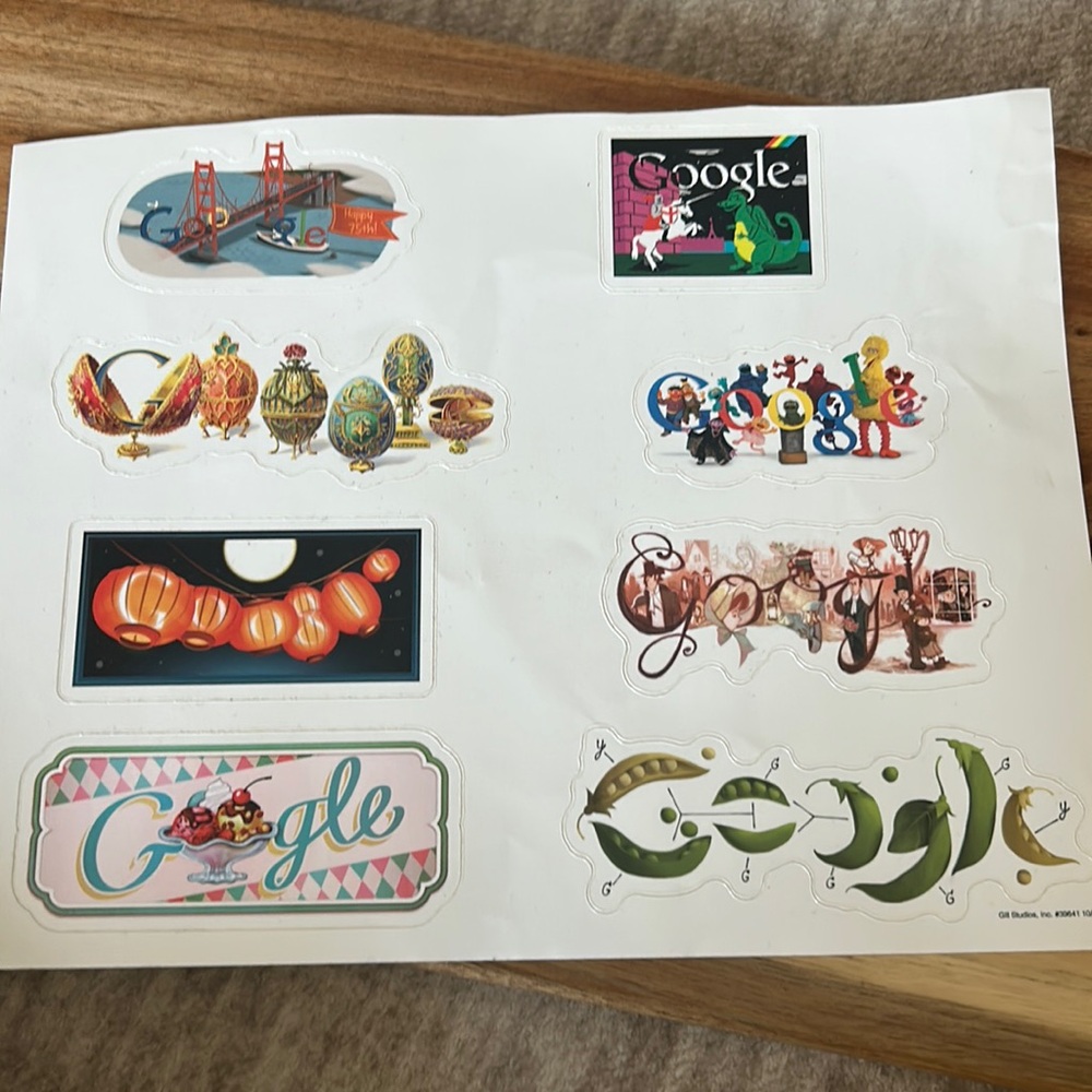 Google laptop stickers